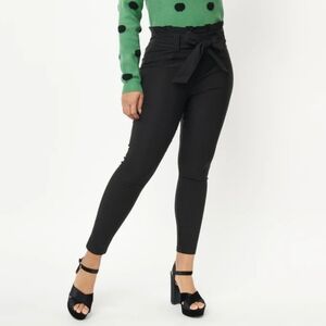 SOLD: Unique Vintage Skinny Pinup Paper Bag Pants, Large